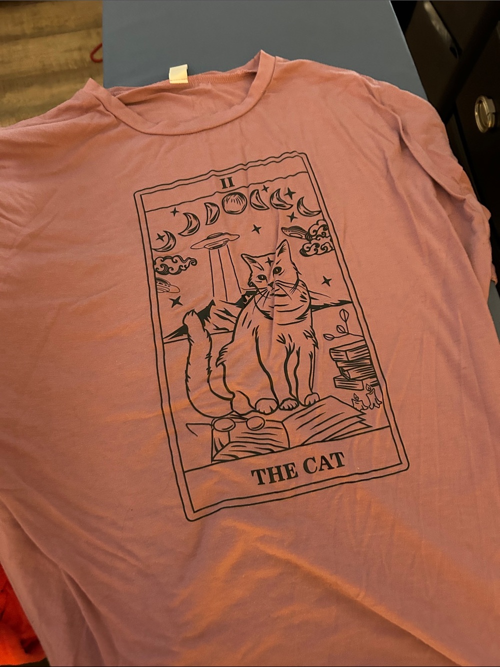 The Cat Graphic Tee - Pink